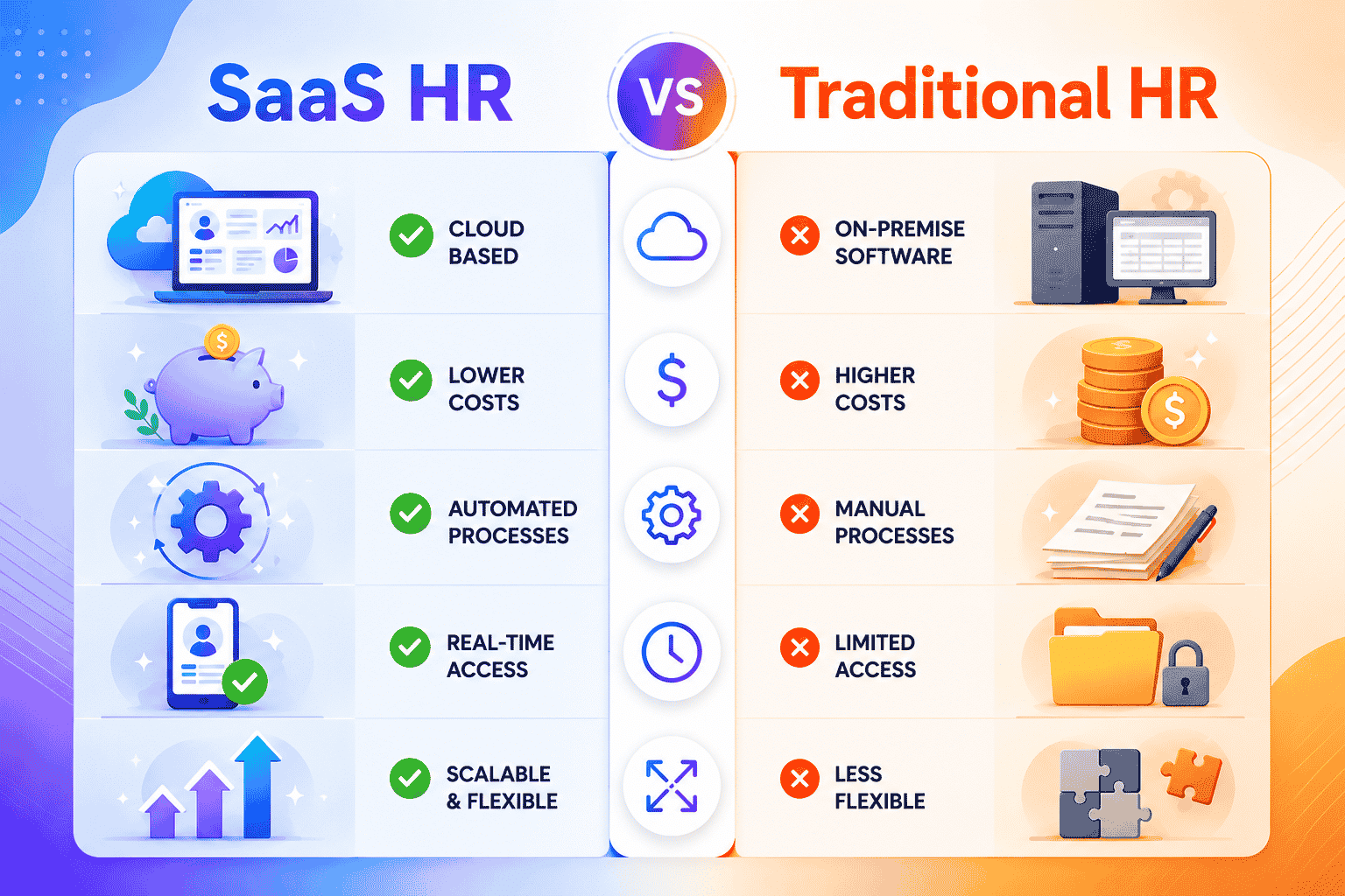 SaaS HR Compares to Traditional HR Systems